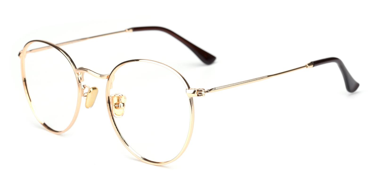 Canary-Gold-Round-Metal-Eyeglasses-detail