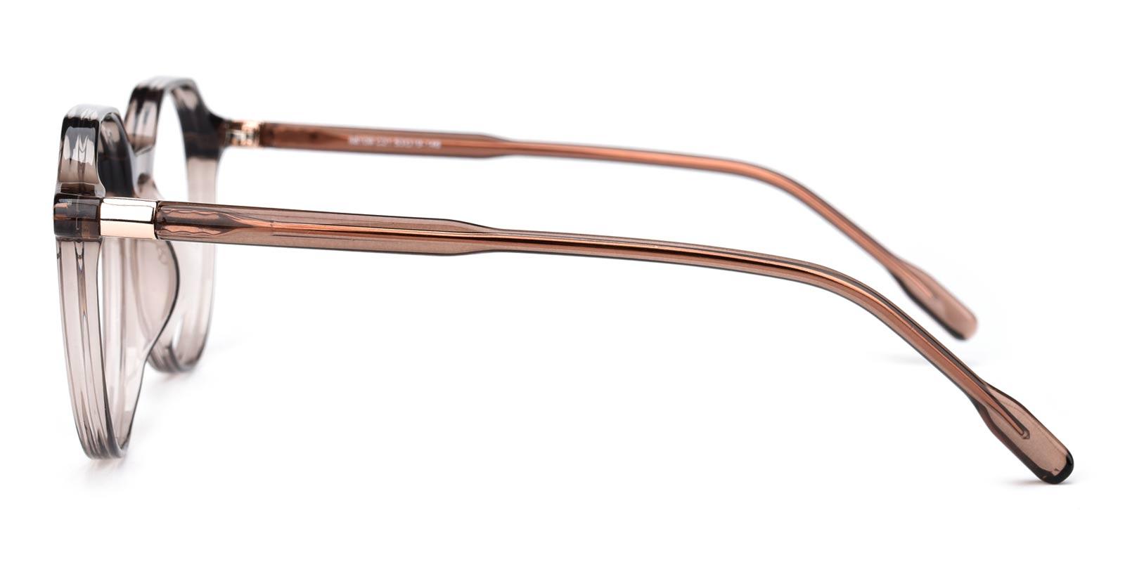 Cappuccino-Brown-Round / Geometric-TR-Eyeglasses-detail