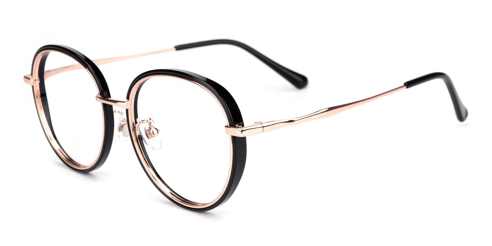 Soymilk-Black-Round-Titanium-Eyeglasses-detail