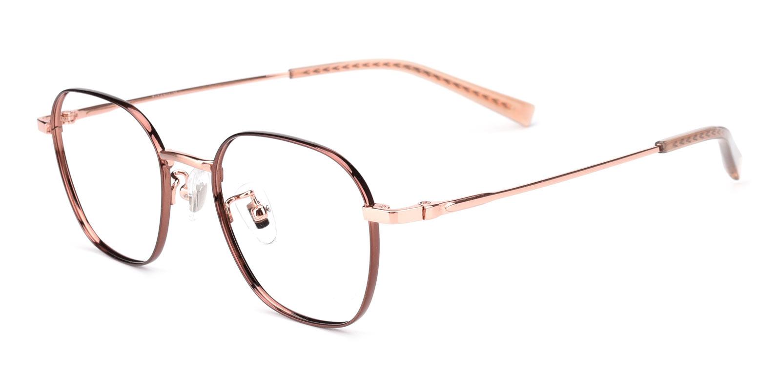 Fog-Brown-Rectangle / Square-Titanium-Eyeglasses-detail