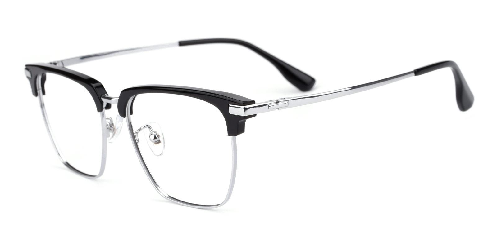 Signage-Silver-Browline / Rectangle-Titanium-Eyeglasses-detail