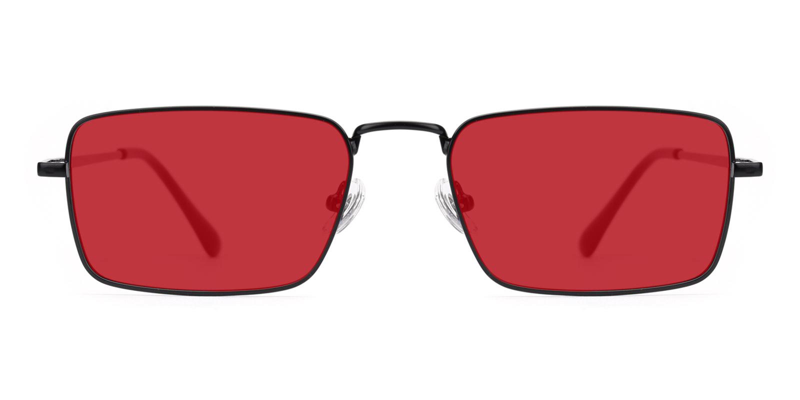 Phoebe-Red-Rectangle-Metal-Sunglasses-detail