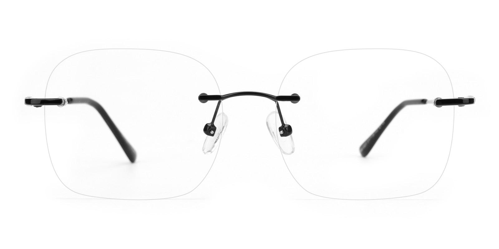 Invisibles-Black-Rectangle-Metal-Eyeglasses-detail