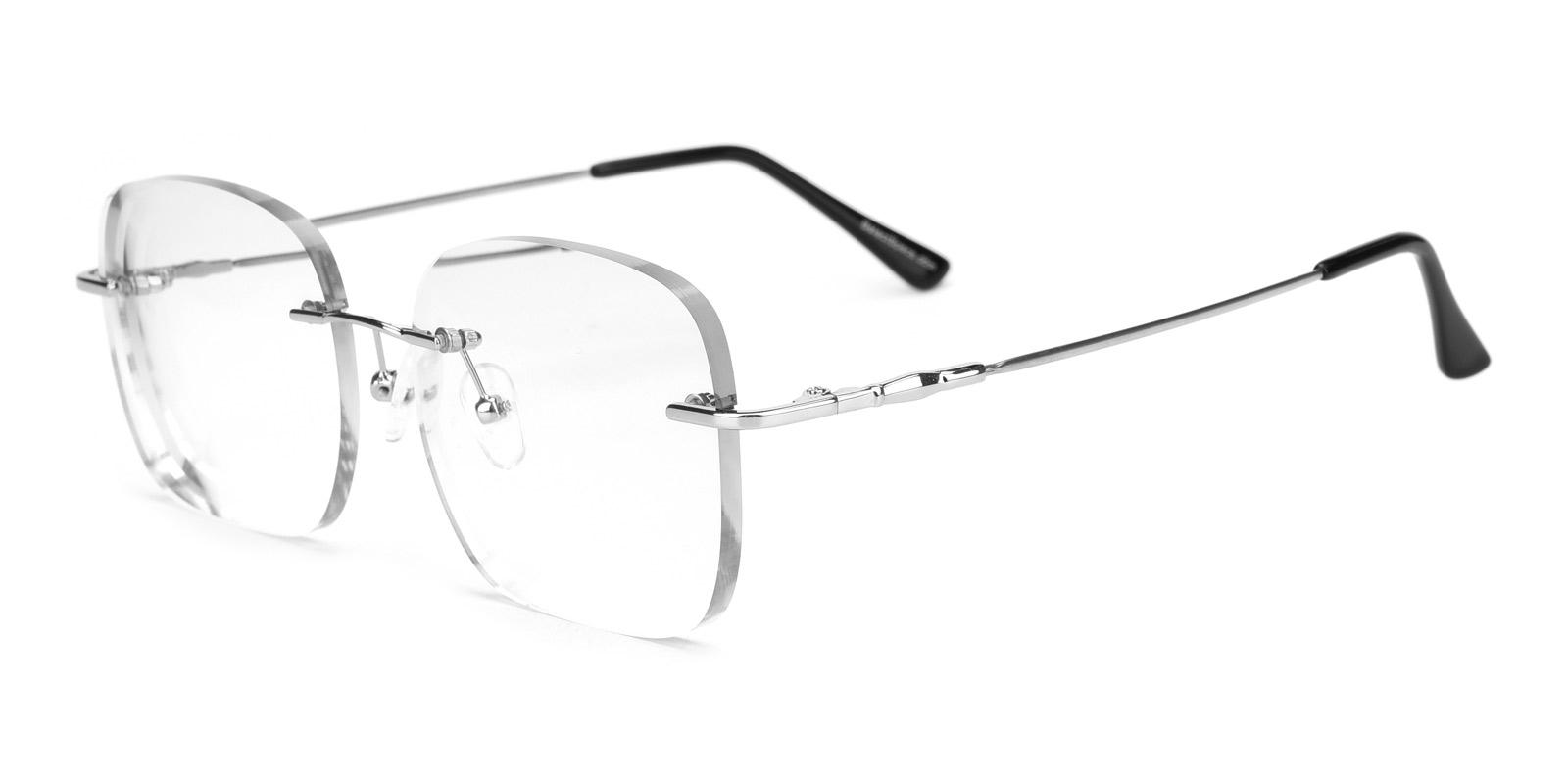 Invisibles-Silver-Rectangle-Metal-Eyeglasses-detail