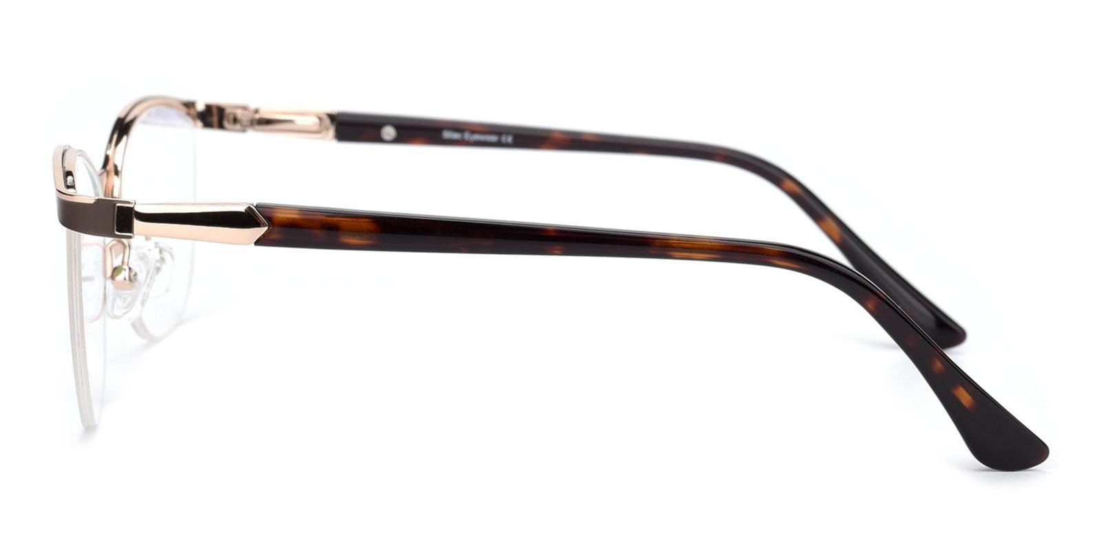 Alexis-Brown-Cat / Oval-Metal-Eyeglasses-detail