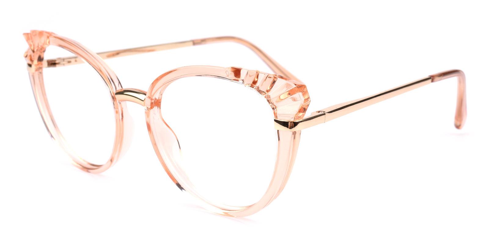 Damara Plano Antiblue Eyeglasses-Orange-Cat-TR-Eyeglasses-detail