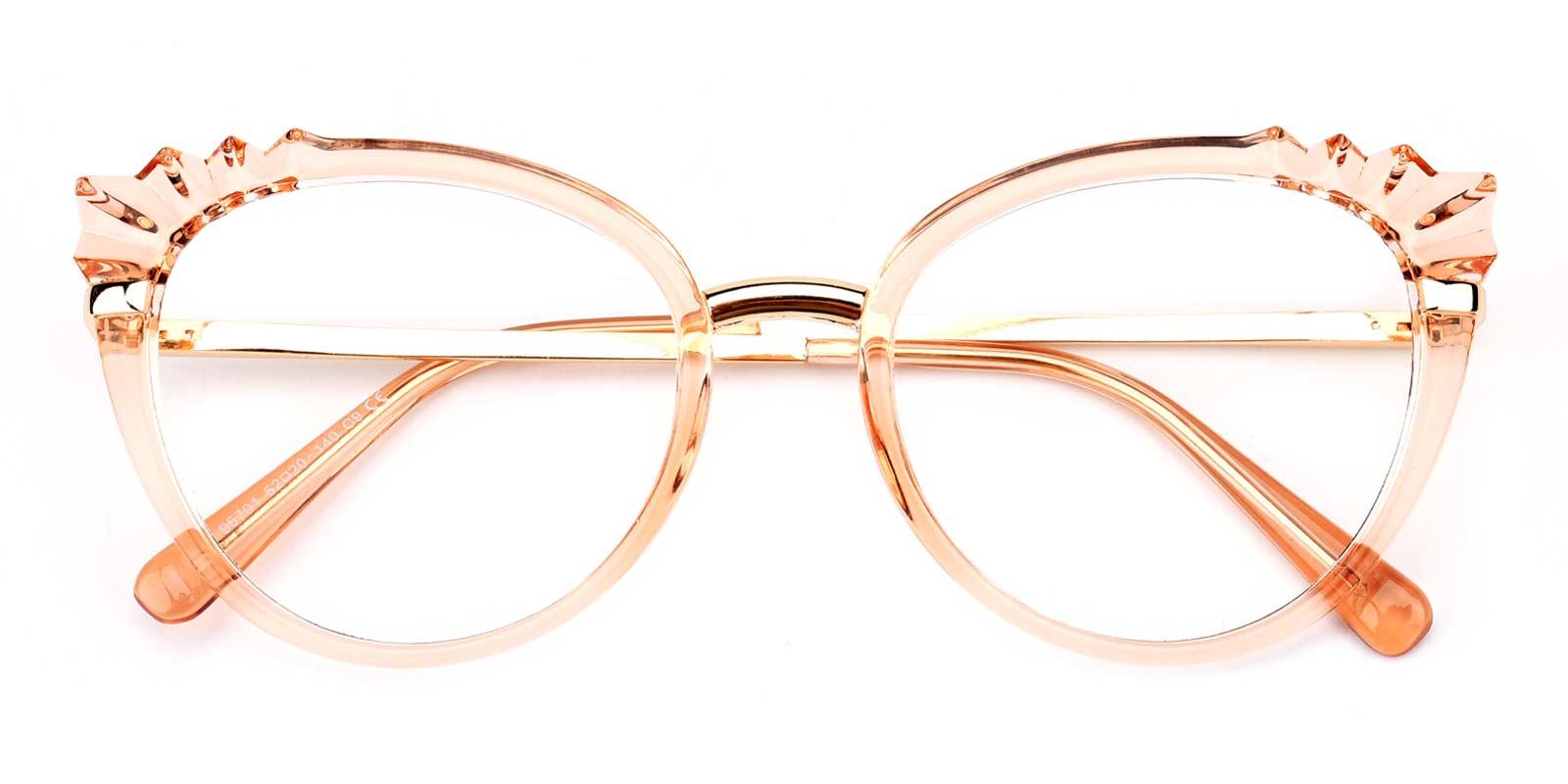 Damara Plano Antiblue Eyeglasses-Orange-Cat-TR-Eyeglasses-detail