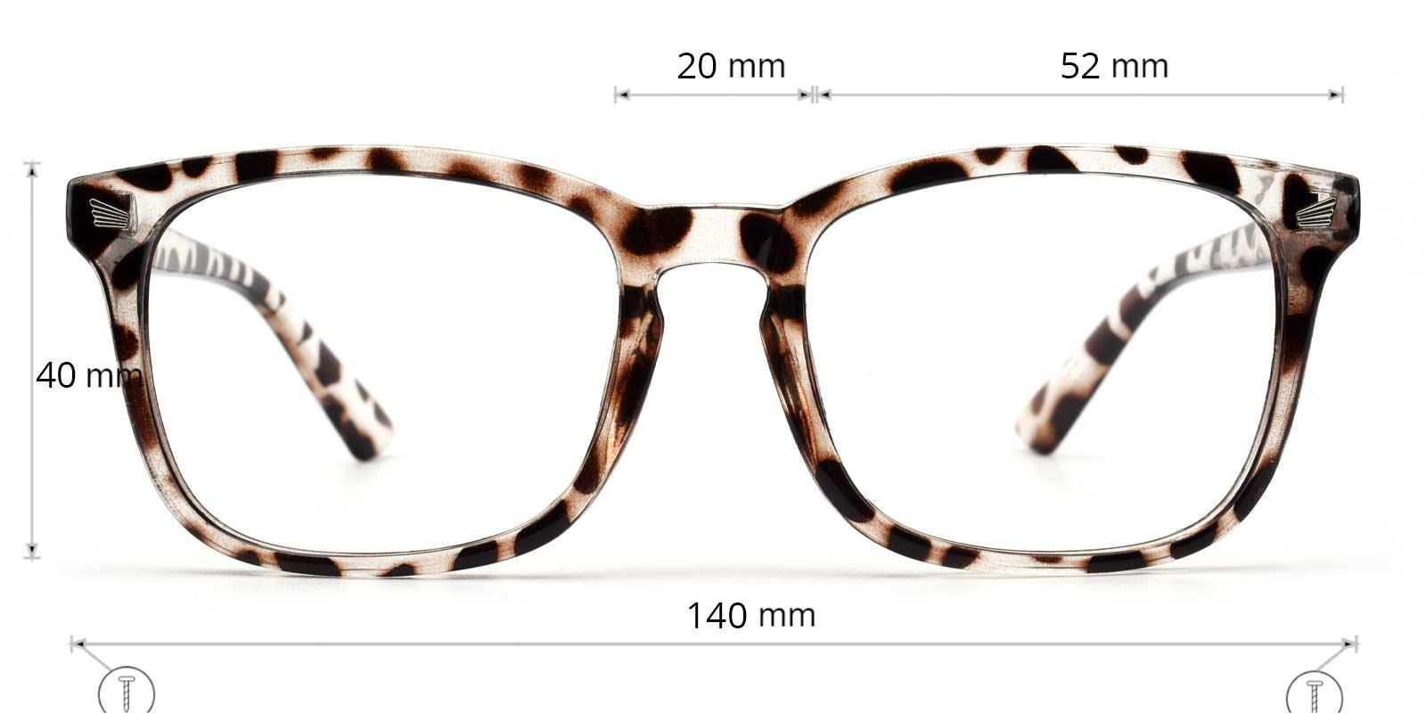 Abel Leopard BlueLight Blocking Non Prescription-Leopard-Rectangle-TR-Eyeglasses-detail