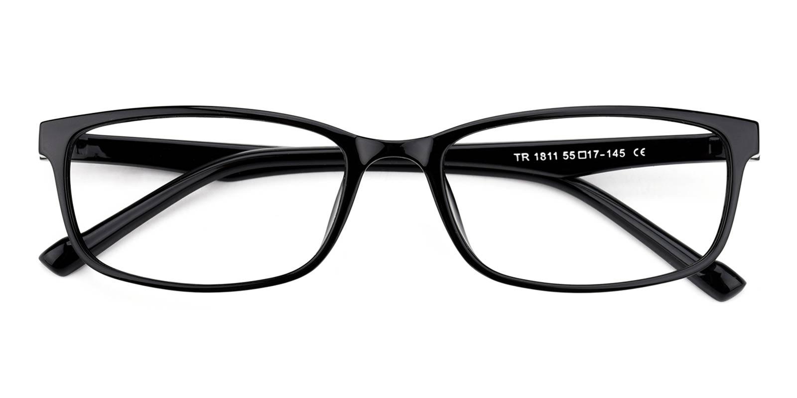 Ellis Plano Antiblue Eyeglasses-Black-Rectangle-TR-Eyeglasses-detail