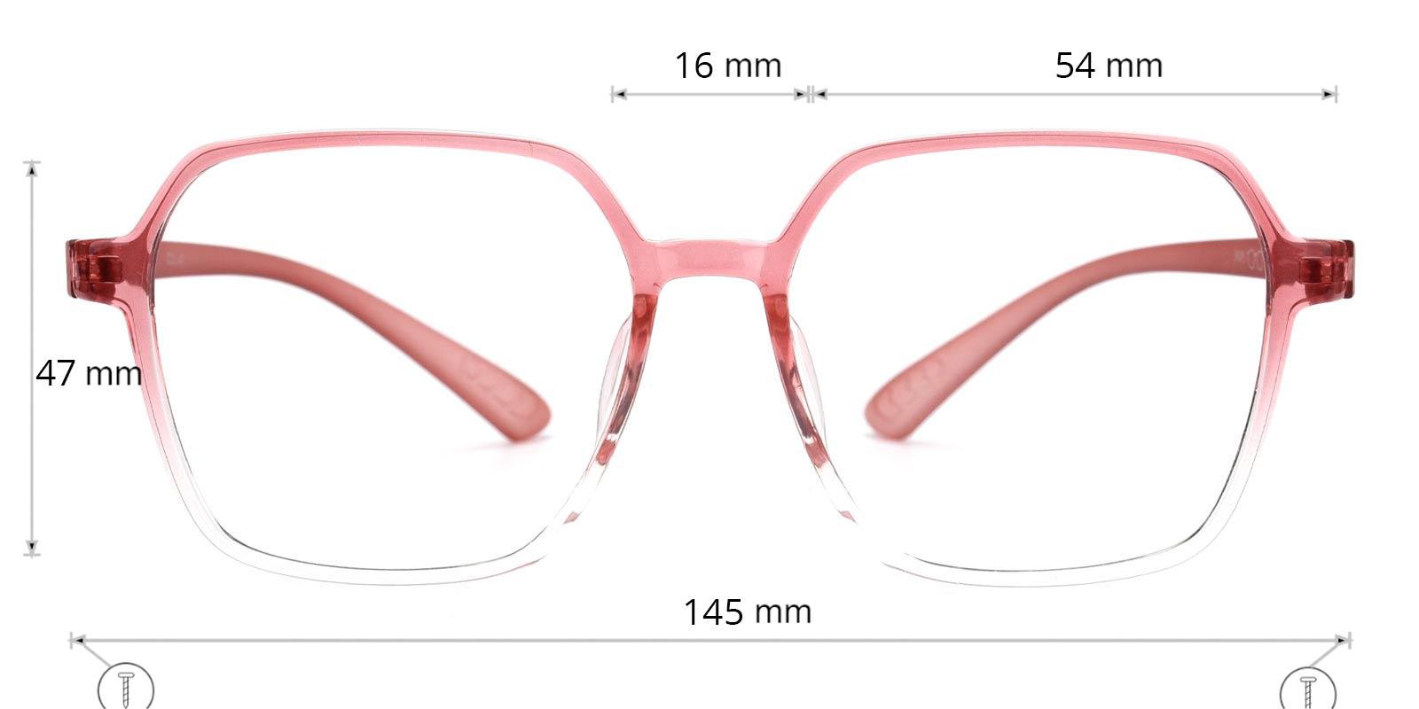 Macaron Plano Antiblue Eyeglasses-Red-Square-TR-Eyeglasses-detail