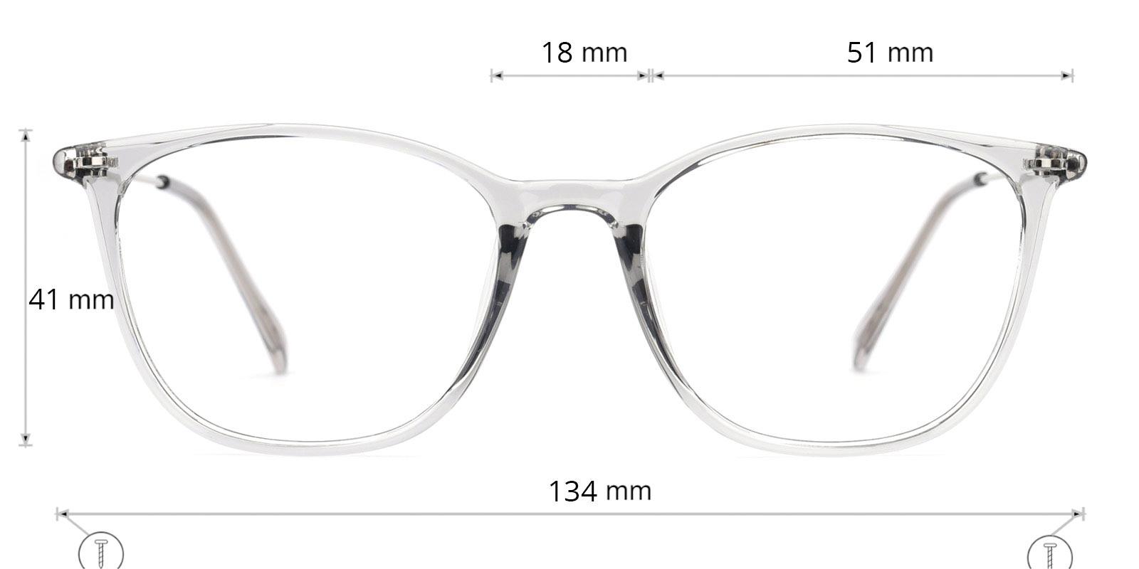 Who Gray BlueLight Blocking Non Prescription-Gray-Rectangle-TR-Eyeglasses-detail