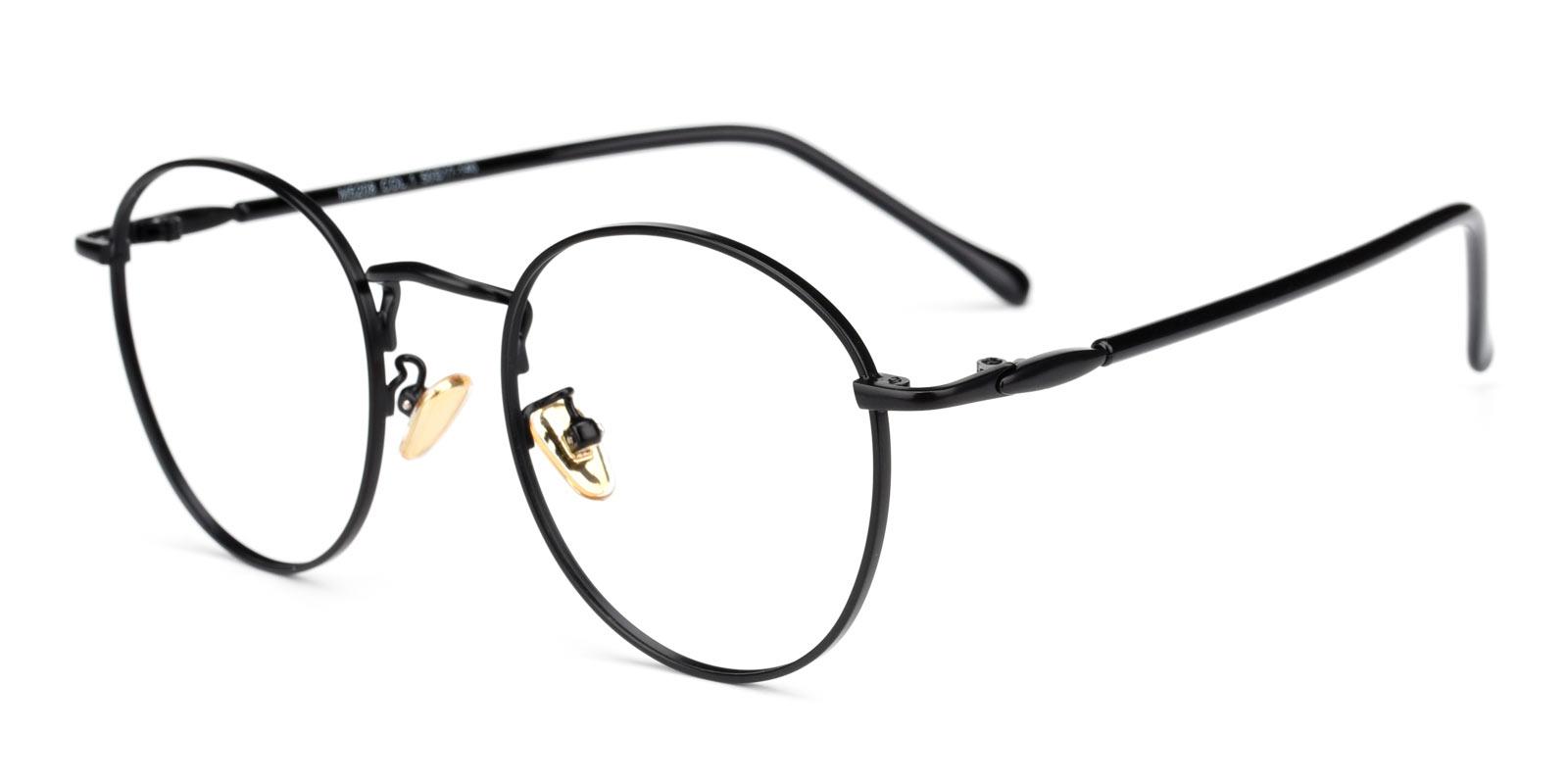 Donuts Plano Antiblue Eyeglasses-Black-Round-Metal-Eyeglasses-detail