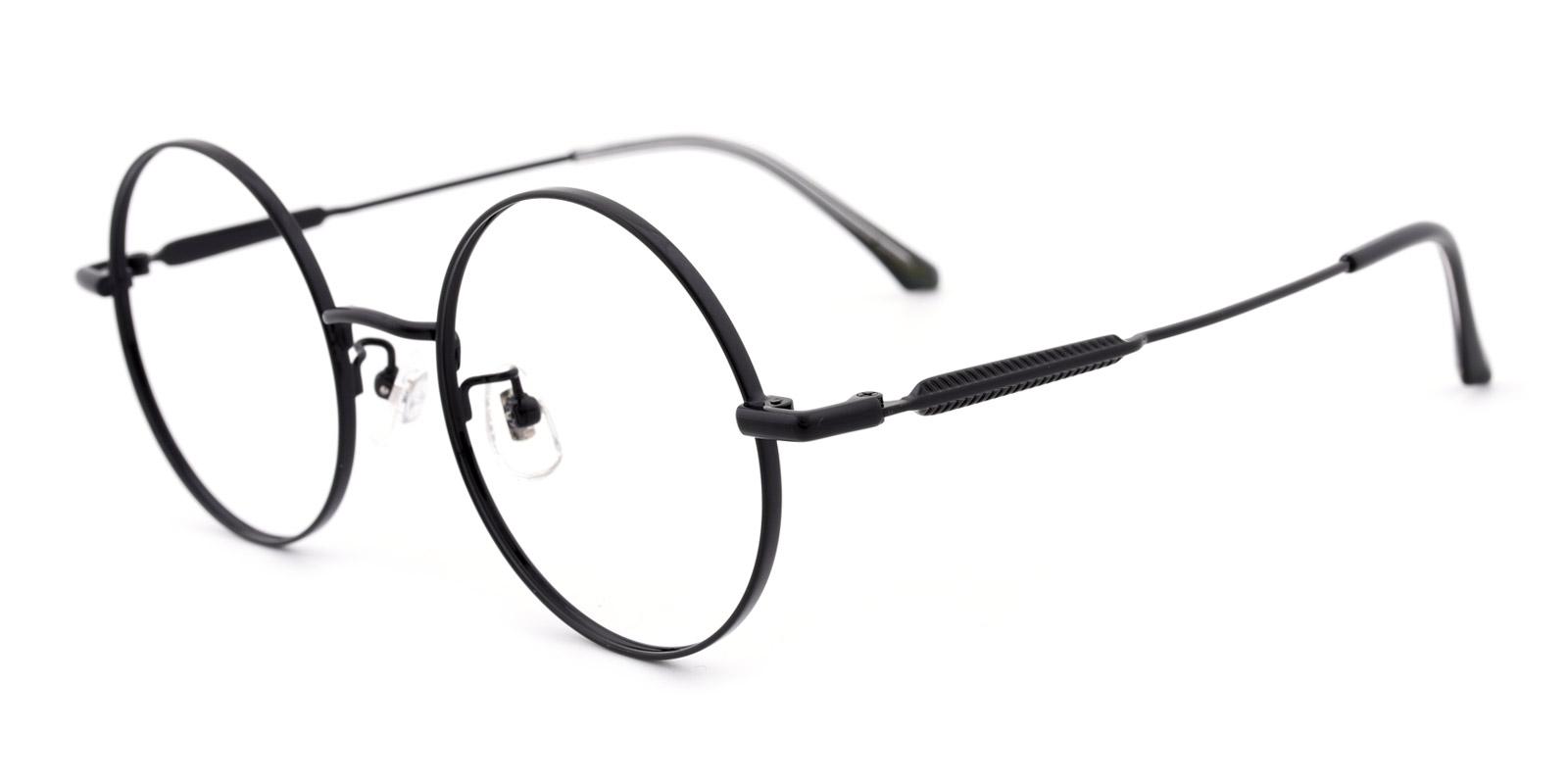 Eunice-Black-Round-Titanium-Eyeglasses-detail