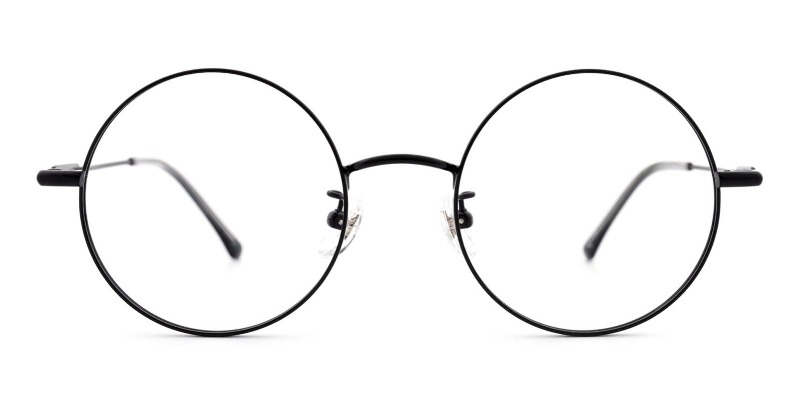 Eunice-Black-Round-Titanium-Eyeglasses-detail