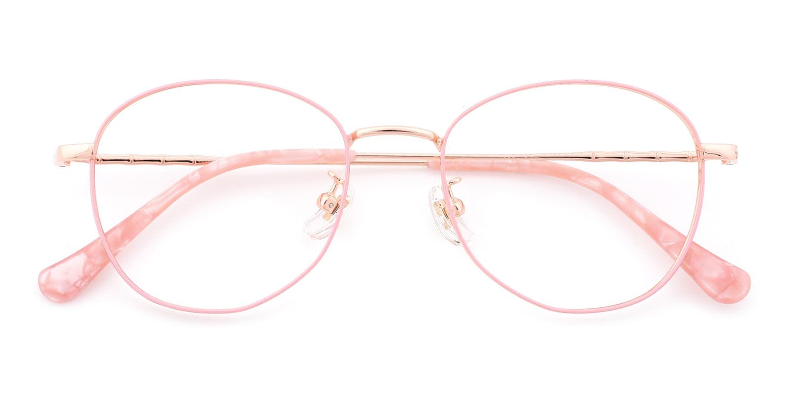 Lori-Pink-Oval-Titanium-Eyeglasses-detail