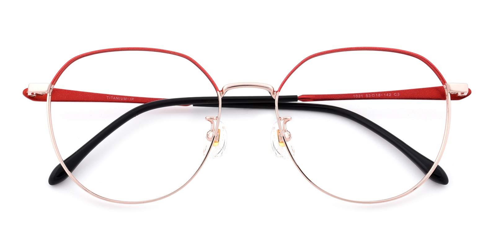 Muriel-Red-Round-Titanium-Eyeglasses-detail