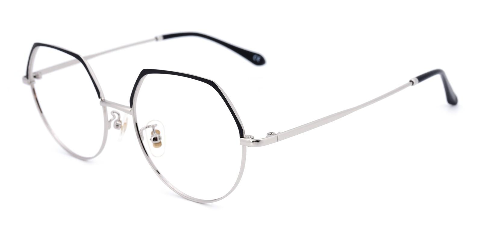 Nebula-Silver-Round / Geometric-Metal-Eyeglasses-detail