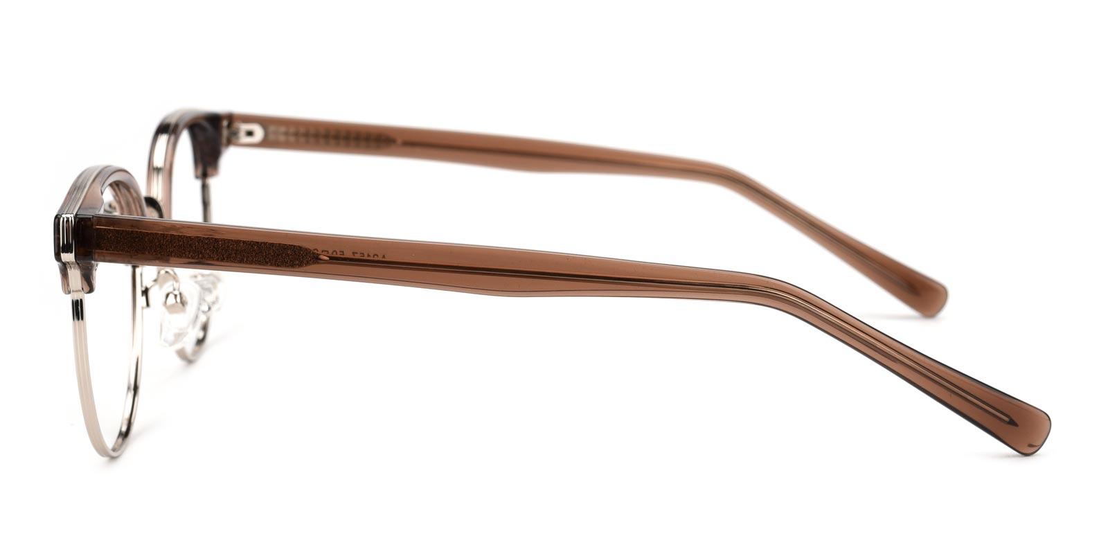 Shelly-Brown-Browline / Round-Combination-Eyeglasses-detail