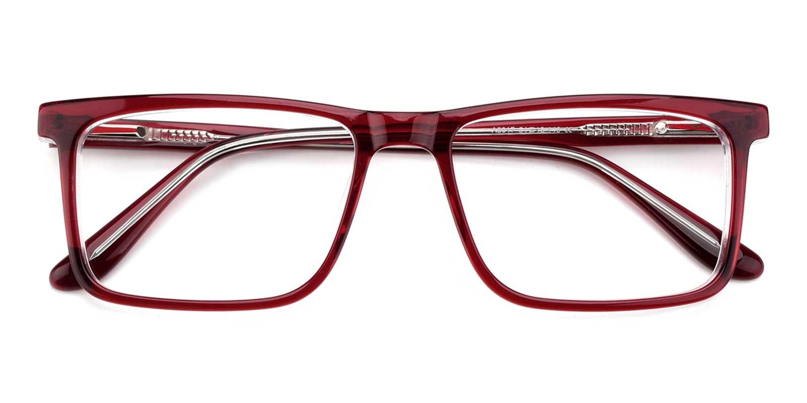 Wesley-Red-Rectangle-TR-Eyeglasses-detail