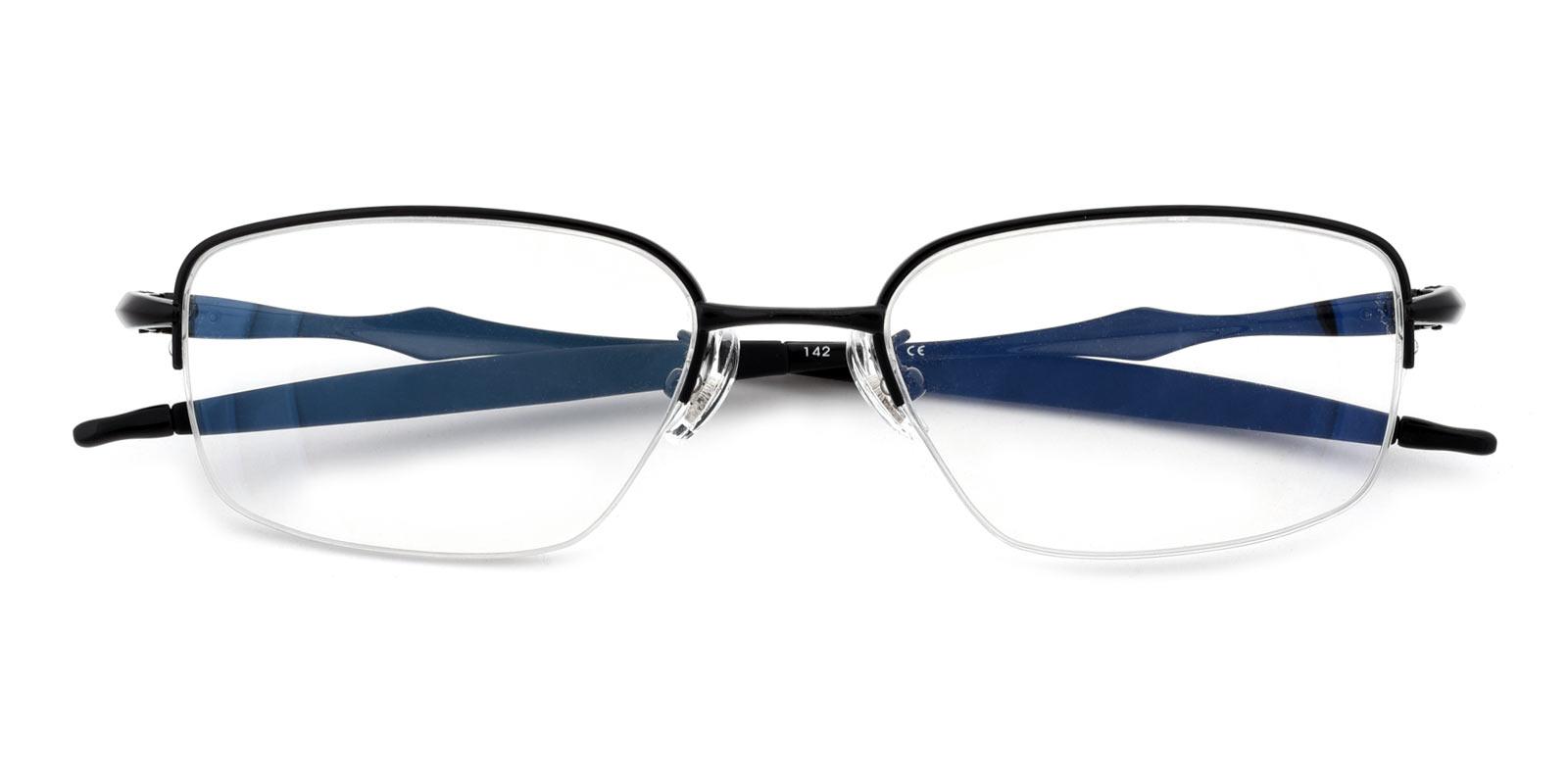 Sean-Black-Rectangle-Titanium-Eyeglasses-detail