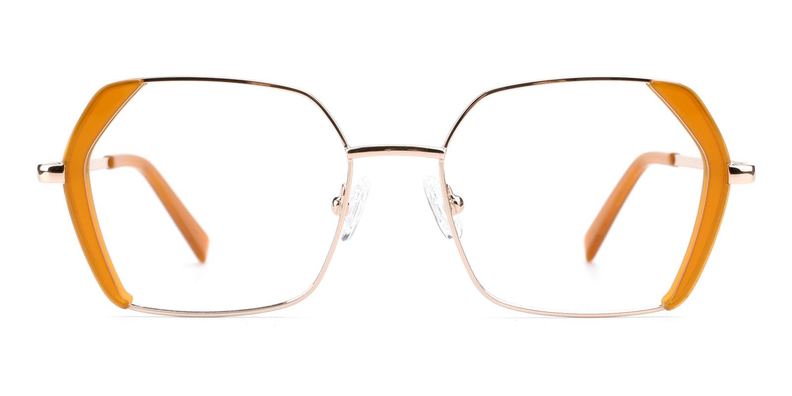 Gwen-Orange-Square-Metal-Eyeglasses-detail
