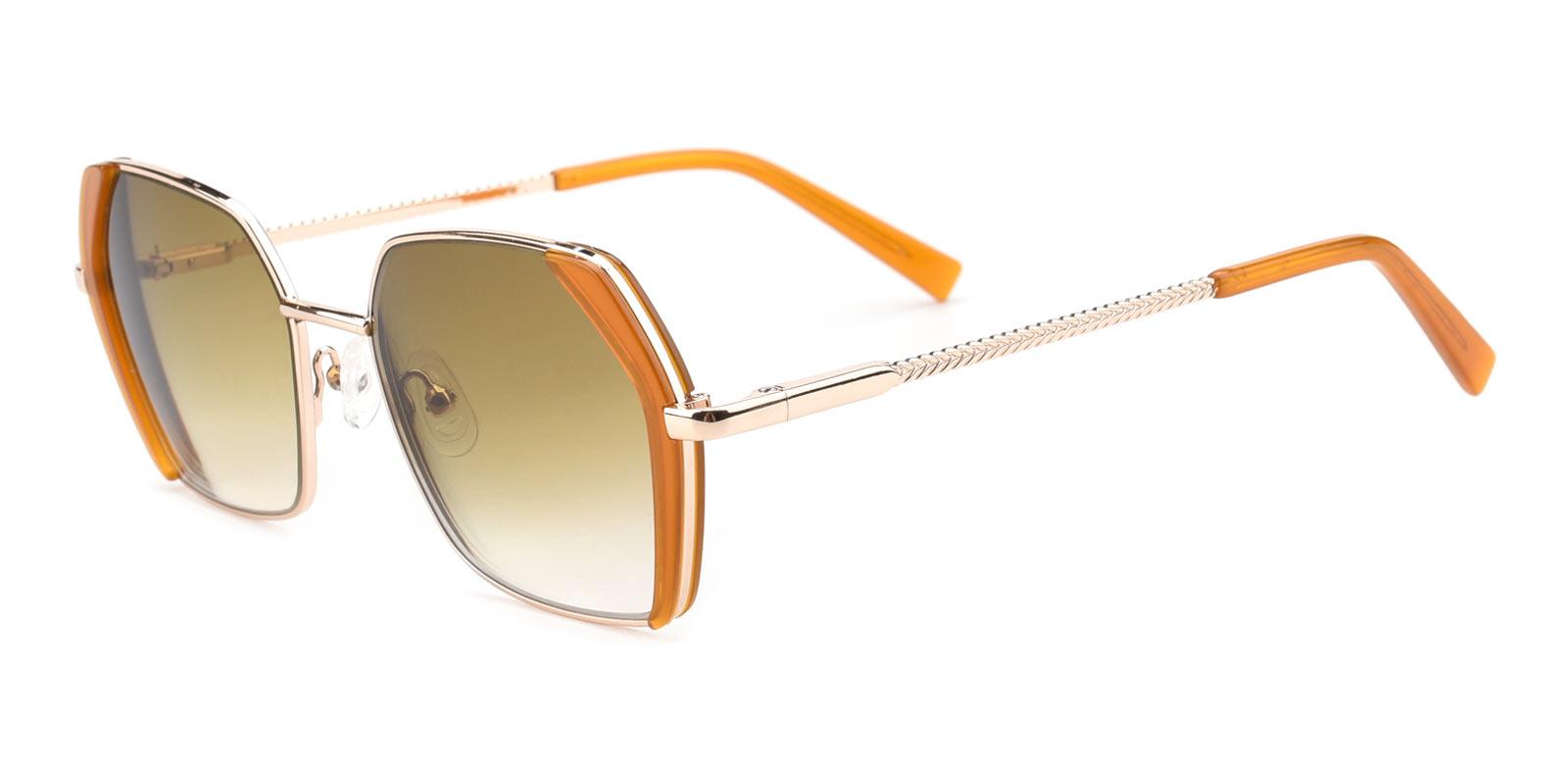 Gwen-Orange-Square-Metal-Sunglasses-detail