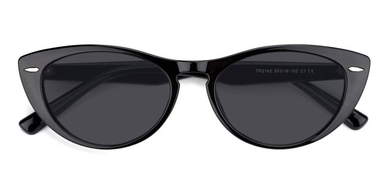 Kuku Non Prescription Sunglasses-Black-Sunglasses