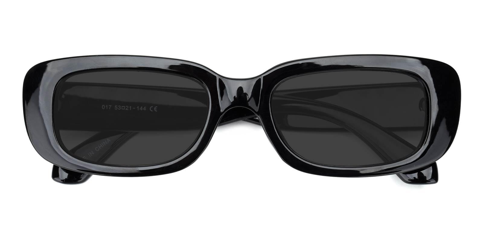 Influencer Non Prescription Sunglasses-Black-Rectangle-TR-Eyeglasses-detail