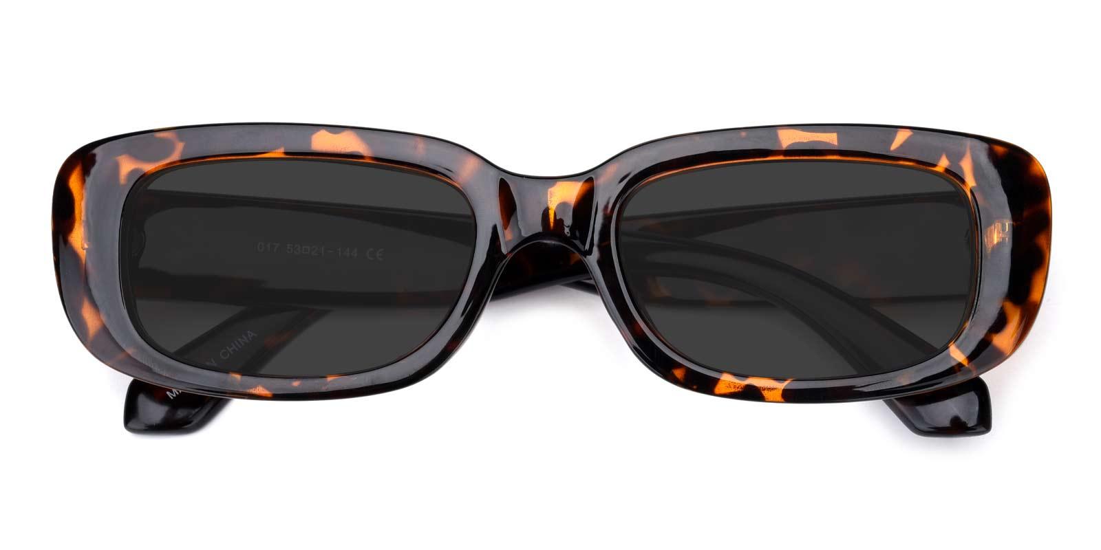Influencer Non Prescription Sunglasses-Leopard-Rectangle-TR-Eyeglasses-detail