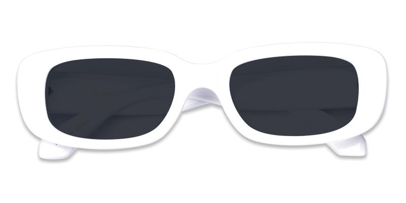 Influencer Non Prescription Sunglasses-White-Eyeglasses