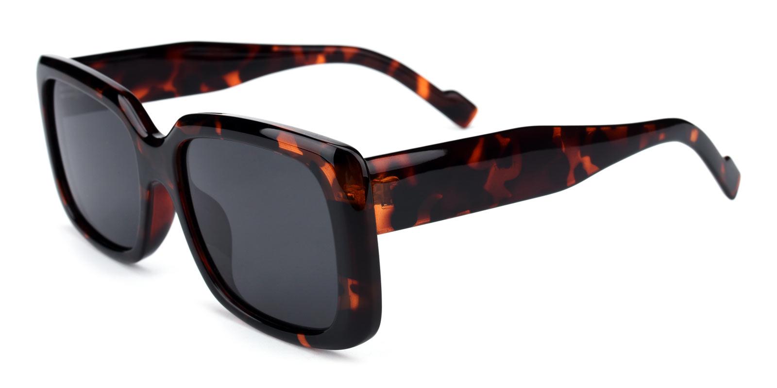 Summer Non Prescription Sunglasses-Tortoise-Rectangle-TR-Sunglasses-detail