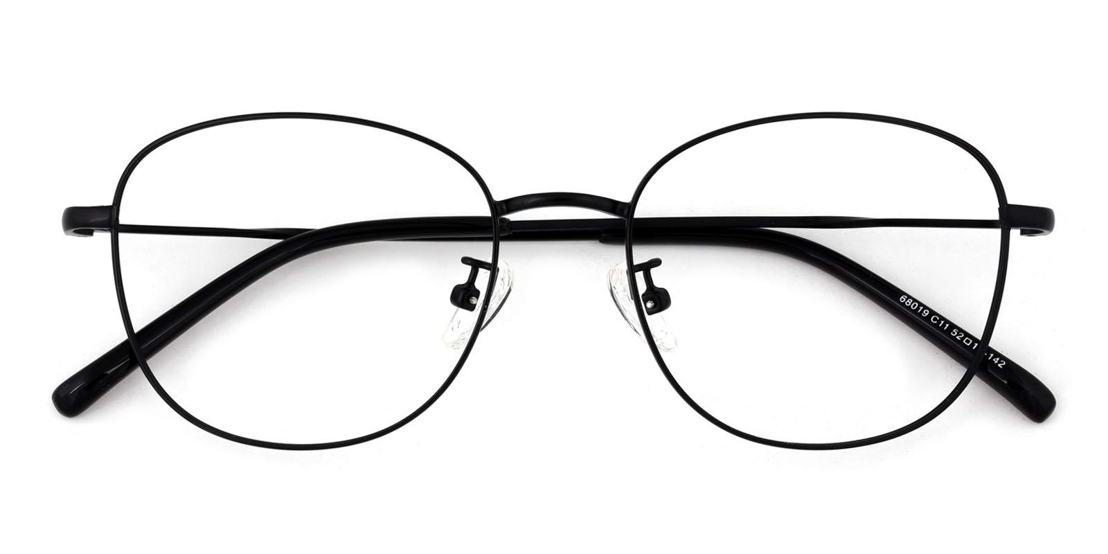 Wendy-Black-Cat / Round-Metal-Eyeglasses-detail