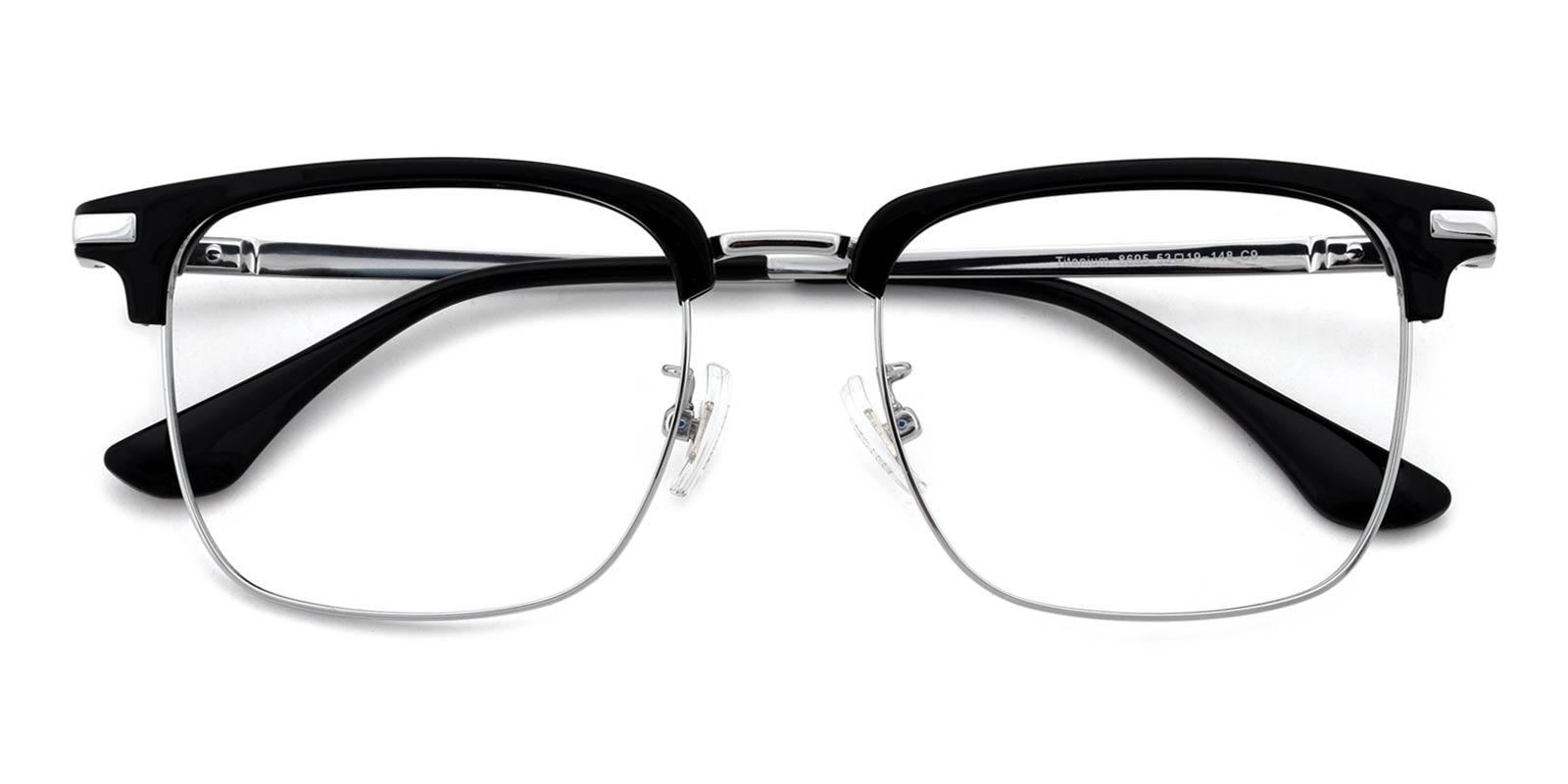 Hilbert-Black-Browline-Titanium-Eyeglasses-detail