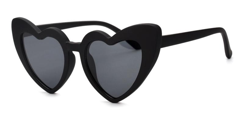 Retta Non Prescription Sunglasses-Black-Sunglasses