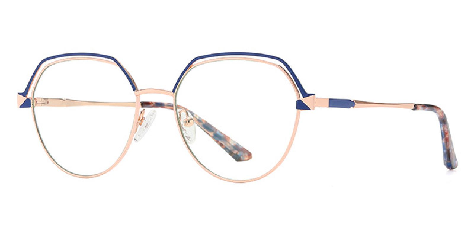 Ciara-Blue-Geometric-Metal-Eyeglasses-detail