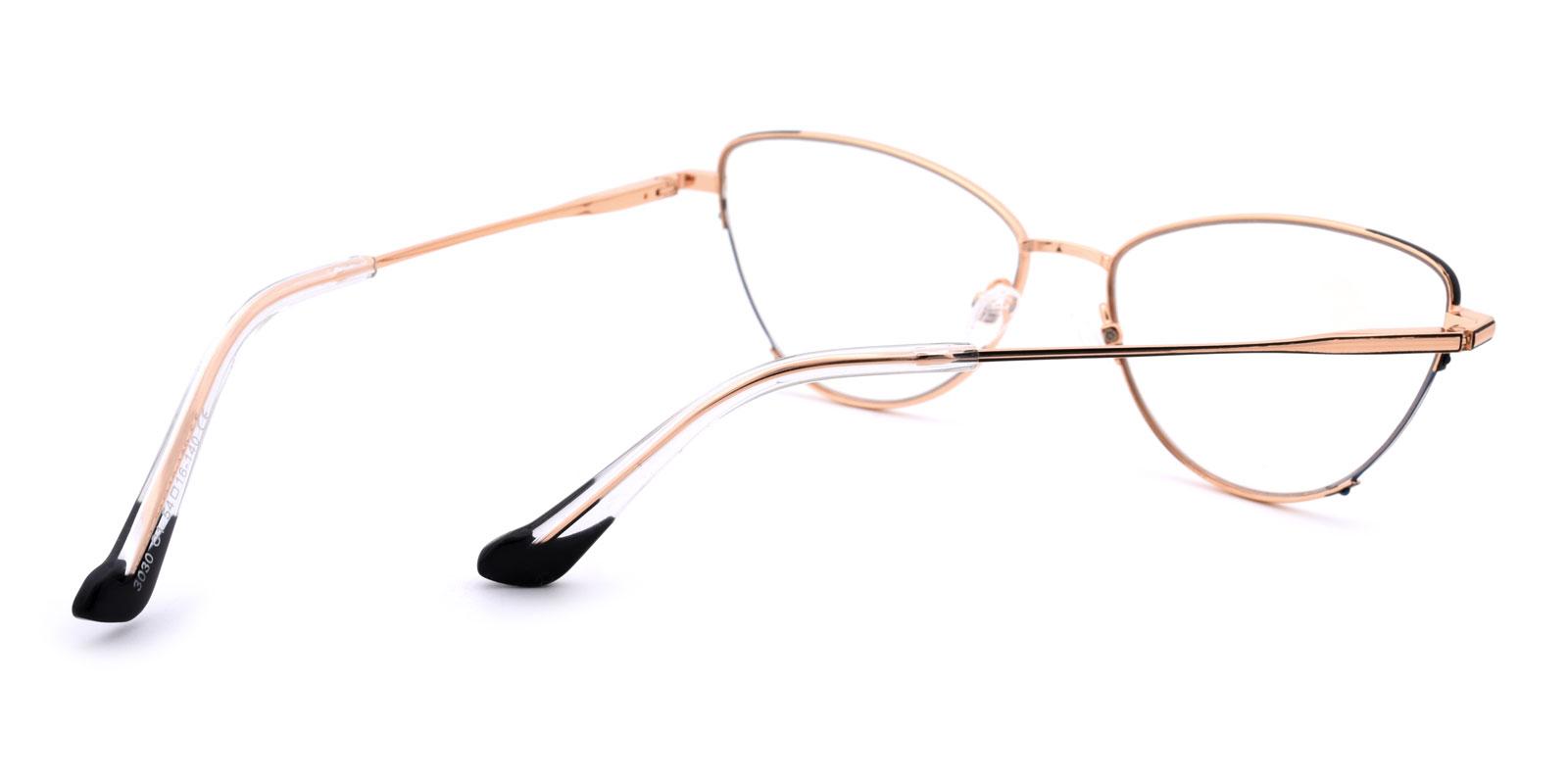 Renate-Black-Cat-Metal-Eyeglasses-detail