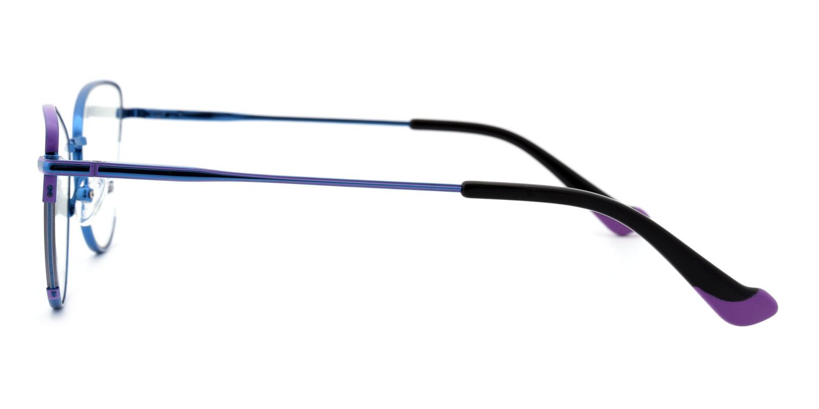 Renate-Blue-Cat-Metal-Eyeglasses-detail
