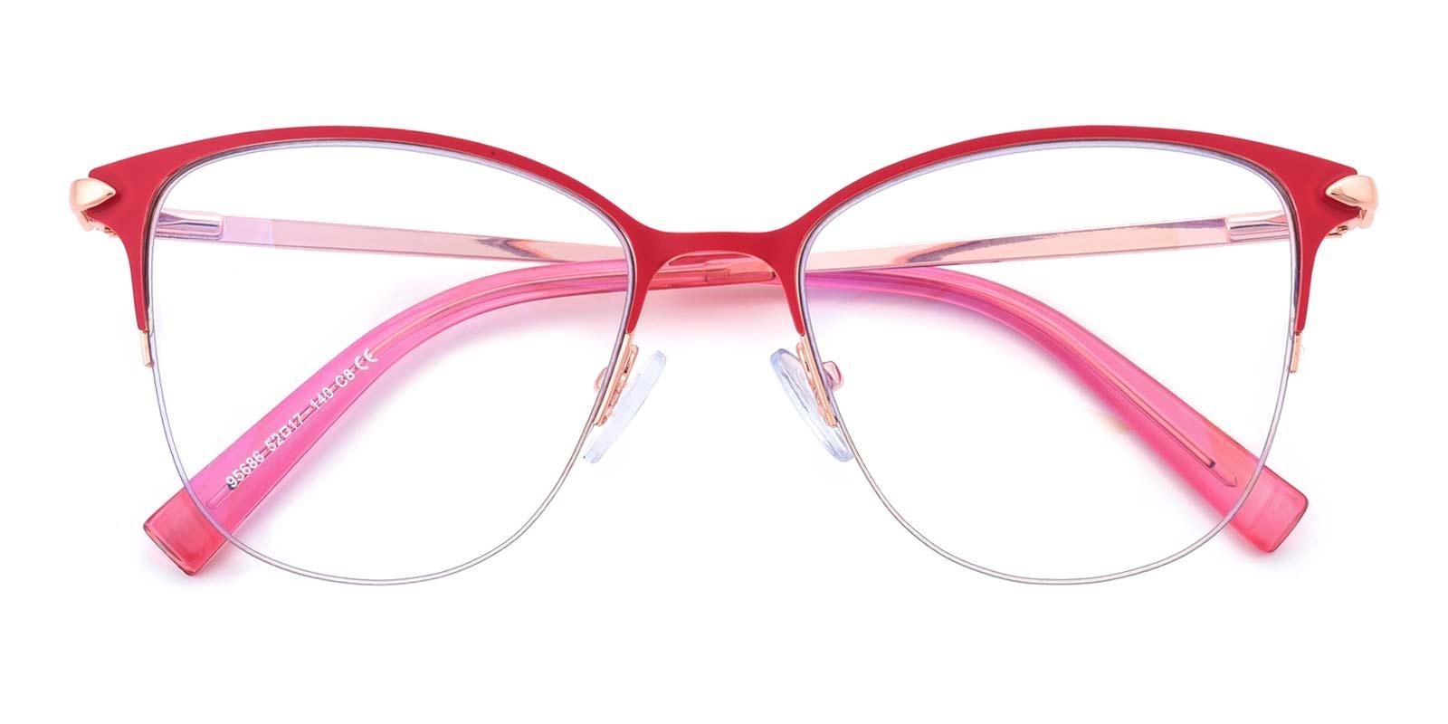 Kanta-Red-Browline-Metal-Eyeglasses-detail