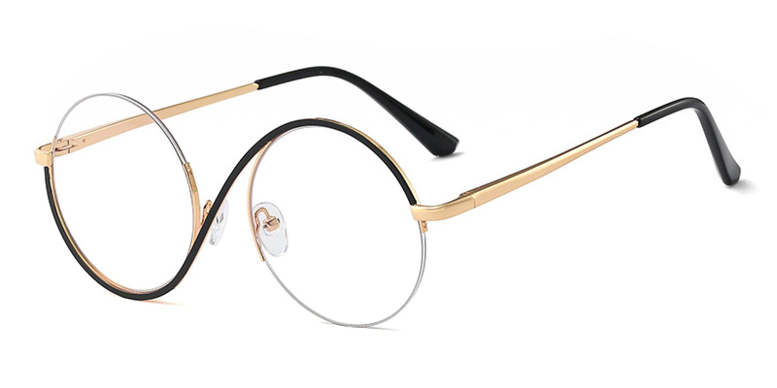 Kasia-Black-Round-Metal-Eyeglasses-detail