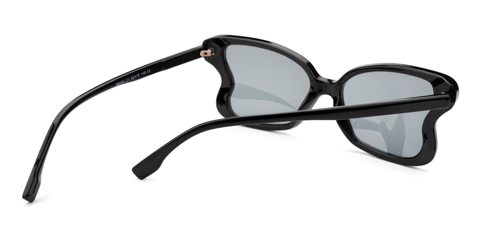 Lael-Black-Geometric-Plastic-Sunglasses-detail