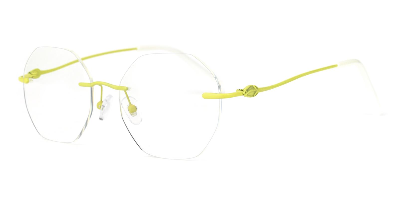 Galil-Yellow-Geometric-Metal-Eyeglasses-detail
