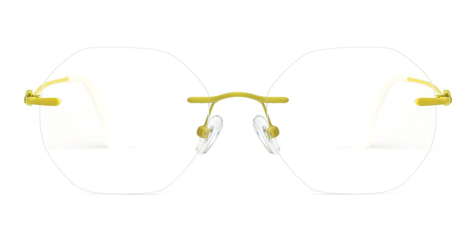 Galil-Yellow-Geometric-Metal-Eyeglasses-detail