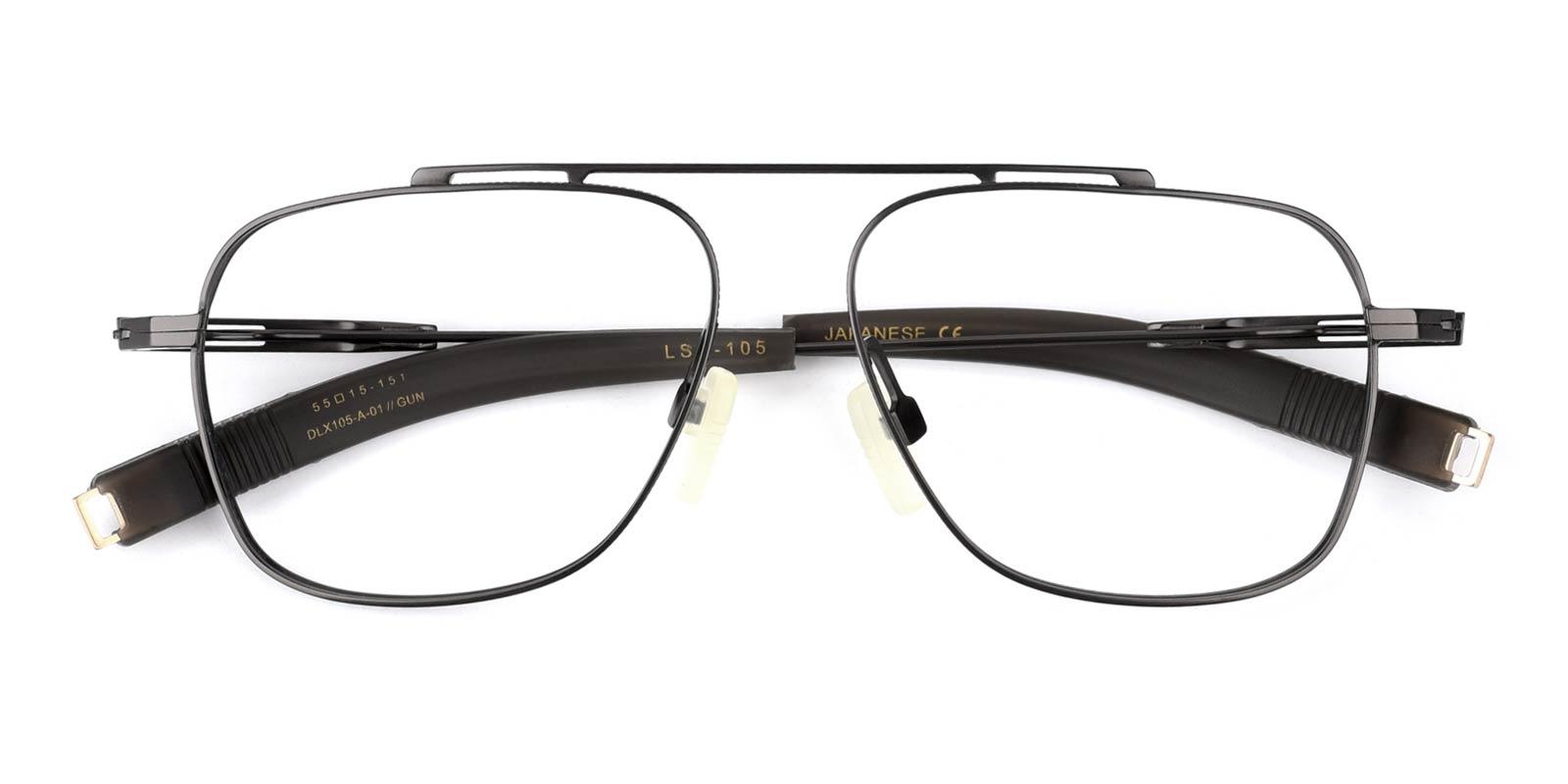 Talib-Gun-Rectangle-Titanium-Eyeglasses-detail