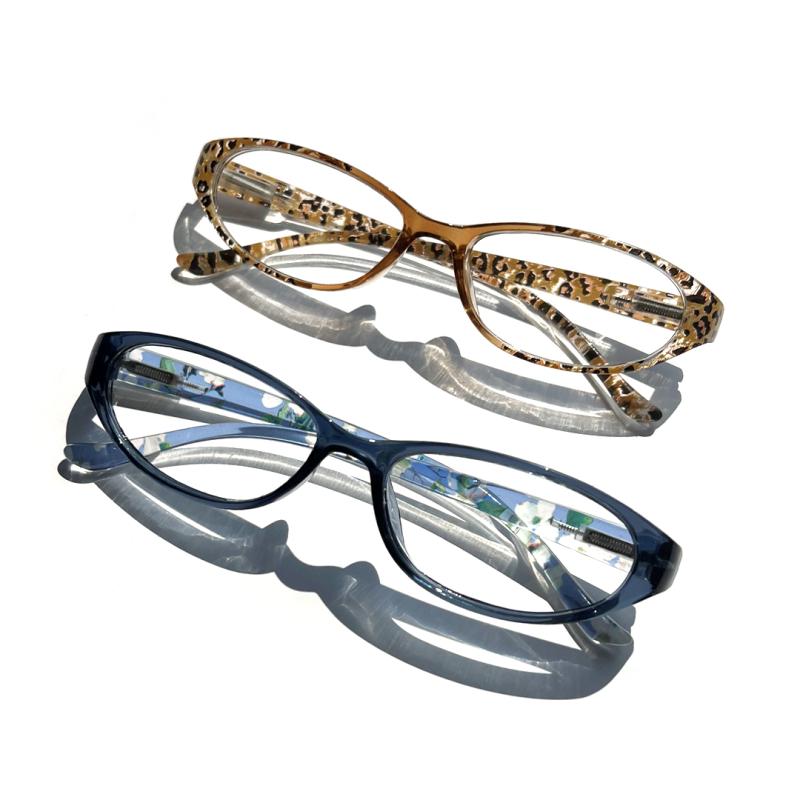 Elaine-Blue-Cat-Plastic-Eyeglasses-detail
