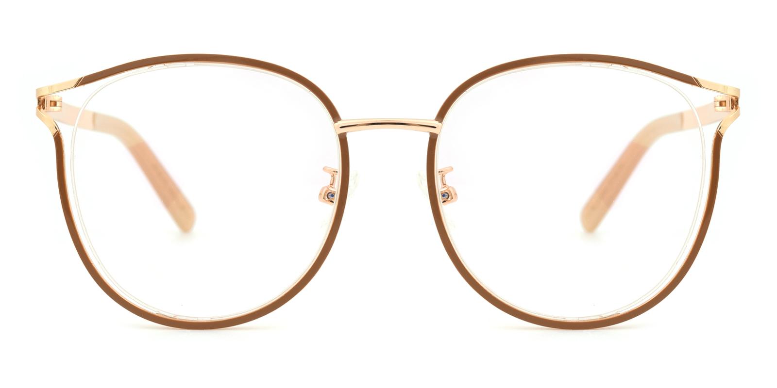 Felicia-Brown-Round-Metal-Eyeglasses-detail