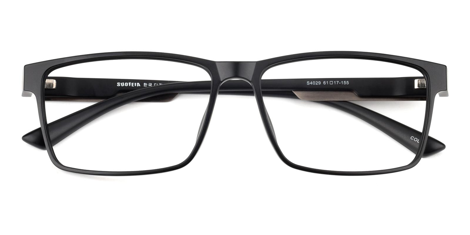 Ernest-Black-Rectangle-Combination-Eyeglasses-detail