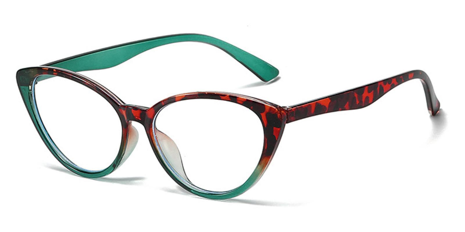 Clara-Green-Cat-Plastic-Eyeglasses-detail
