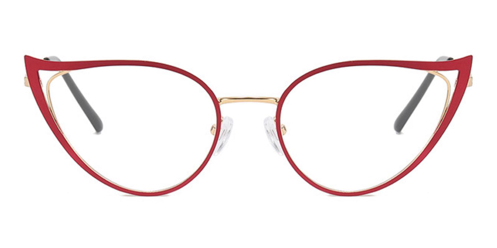 Fire-Red-Cat-Metal-Eyeglasses-detail