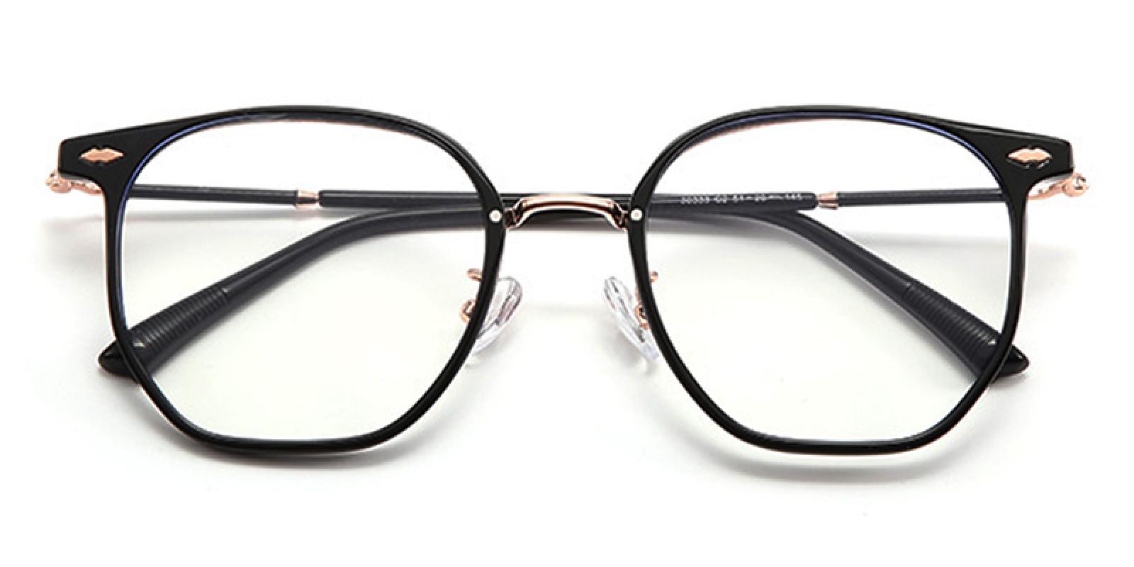 Sinclair-Black-Square-Combination-Eyeglasses-detail