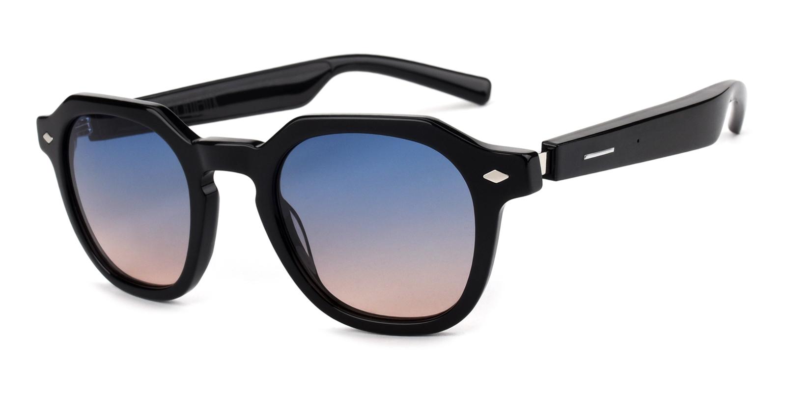 Smart Bluetooth 5.2 Sunglasses-Black-Round-Combination-Sunglasses-detail